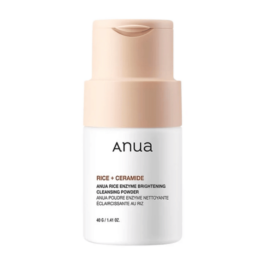 Anua Rice Enzyme Brightening Cleansing Powder är en rengöringsprodukt som kombinerar ris och ceramider för att ge en mild exfoliering och lyster. Den skapar ett rikt skum som effektivt tar bort smuts och döda hudceller, vilket resulterar i en ren och strålande hy. Med sin pH-balanserade formula är den lämplig för alla hudtyper, inklusive känslig hud.