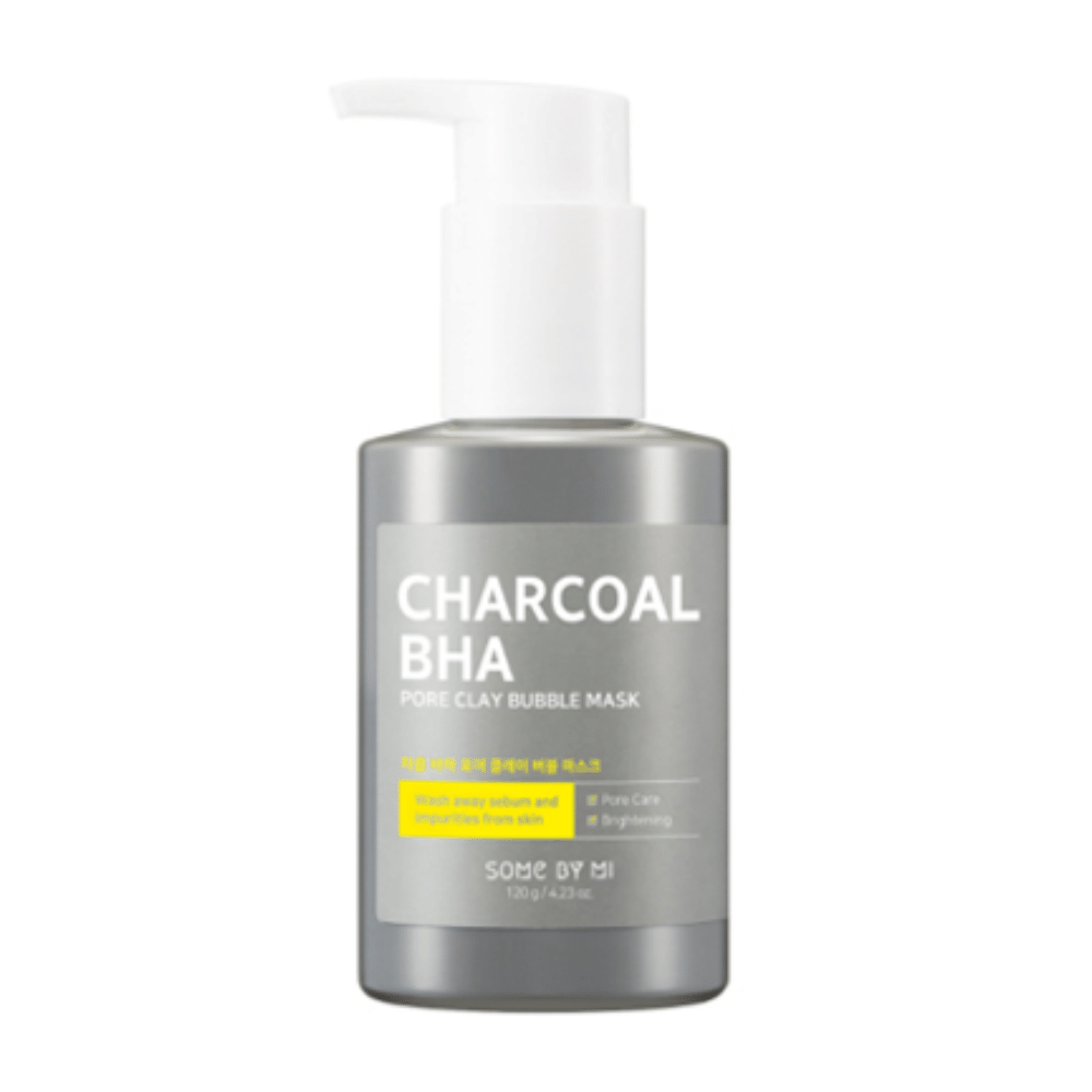 SOME BY MI's Charcoal BHA Pore Clay Bubble Mask 120g för att rengöra porer och förfina porer.